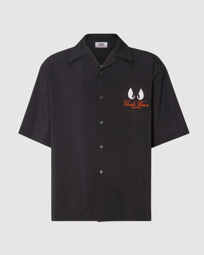 Daffy Duck bowling shirt: Men Shirts Black | GCDS