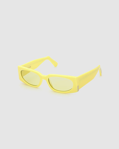 GD016 RECTANGULAR SUNGLASSES: Unisex Sunglasses Yellow | GCDS