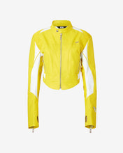 Load image into Gallery viewer, Spongebob Leather Jacket : Women Outerwear Yellow | GCDS
