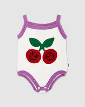 Carica l&#39;immagine nel visualizzatore di Gallery, Baby Cherry Playsuit: Girl Knitwear Off white | GCDS
