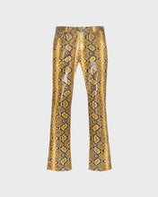 Load image into Gallery viewer, Snake faux leather pants: Men Trousers Yellow | GCDS
