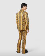Load image into Gallery viewer, Snake faux leather pants: Men Trousers Yellow | GCDS
