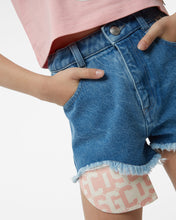 Load image into Gallery viewer, Junior Gcds Denim Shorts: Girl Trousers &amp; Shorts Blue | GCDS Spring/Summer 2023
