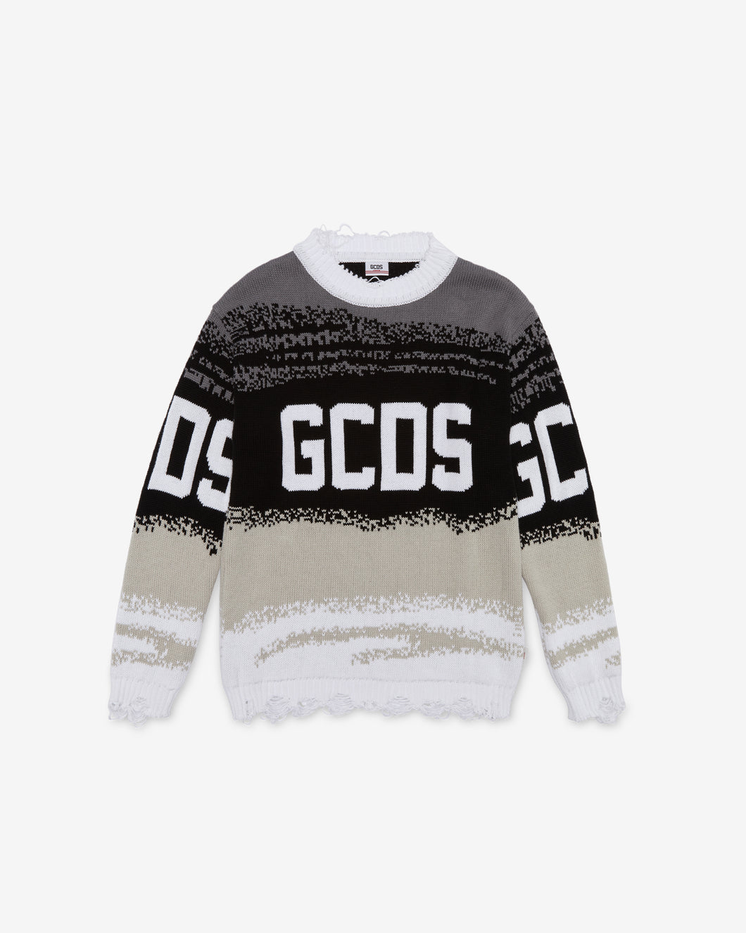 Junior Gcds Logo Striped Cotton Sweater