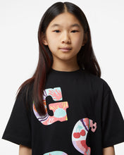 Carica l&#39;immagine nel visualizzatore di Gallery, Junior Gcds Patchwork T-Shirt Dress: Girl Dresses Black | GCDS Spring/Summer 2023

