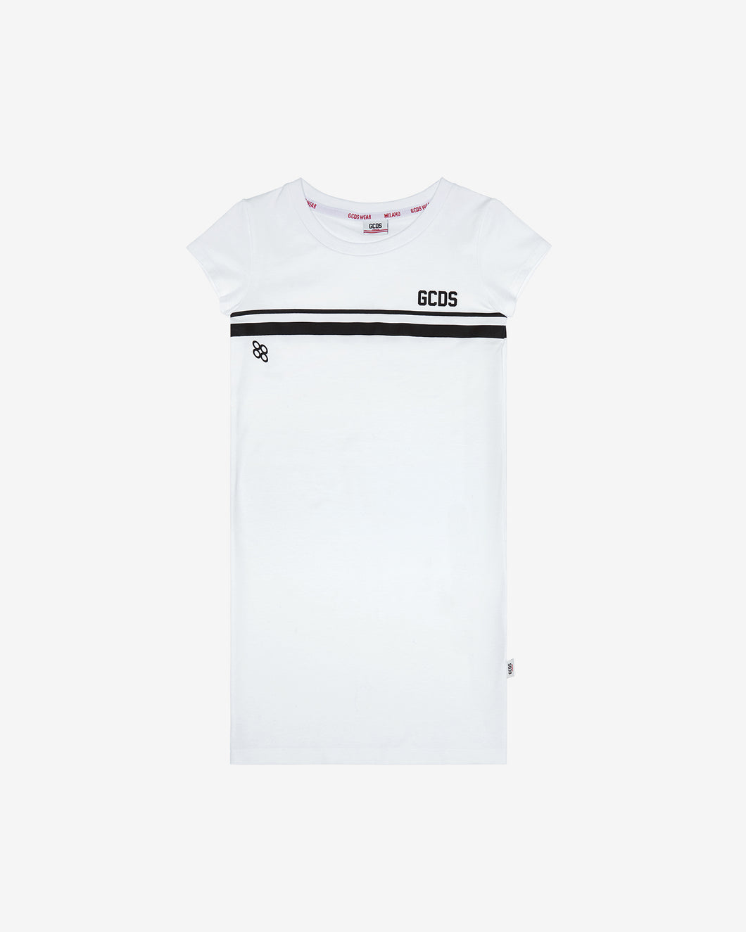 Junior Gcds Low Logo Band T-Shirt Dress: Girl Dresses White | GCDS Spring/Summer 2023
