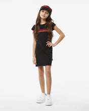 Carica l&#39;immagine nel visualizzatore di Gallery, Junior Gcds Low Logo Band T-Shirt Dress: Girl Dresses Black | GCDS Spring/Summer 2023
