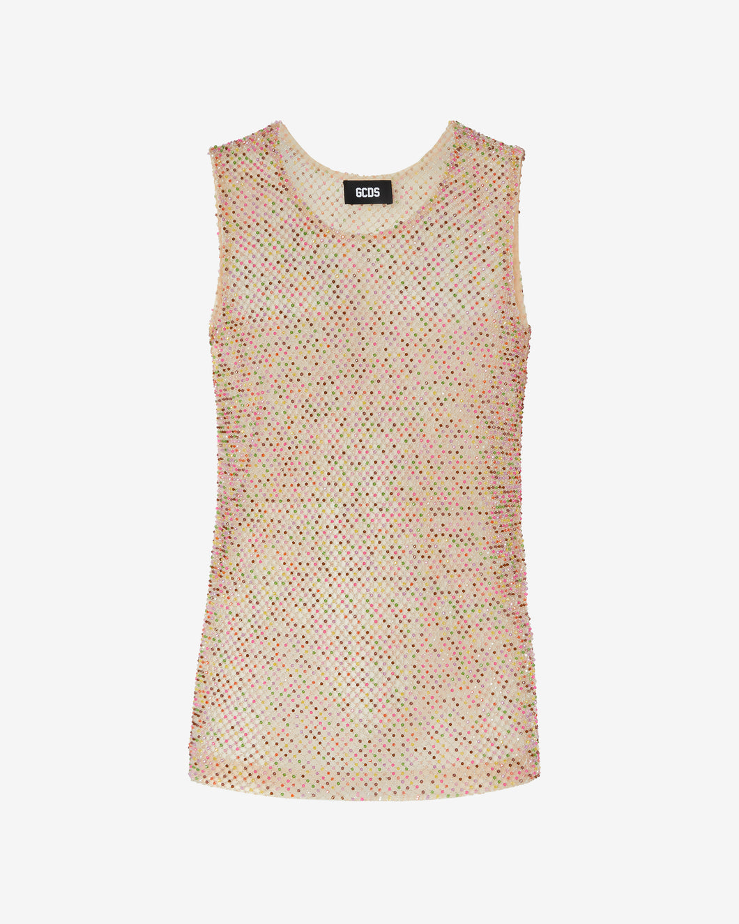 Embroidered Tulle Tank Top : Men T-shirts Multicolor | GCDS Spring/Summer 2023
