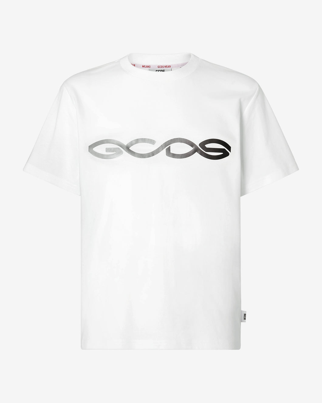 Reflective Print Logo Regulr T-Shirt : Men T-shirts White | GCDS Spring/Summer 2023