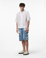Carica l&#39;immagine nel visualizzatore di Gallery, Embroidered Cotton Bowling Shirt : Men Shirts White | GCDS Spring/Summer 2023
