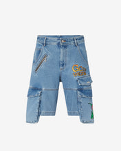 Load image into Gallery viewer, Embroidered Ultracargo Denim Bermuda : Men Trousers New Light Blue | GCDS Spring/Summer 2023

