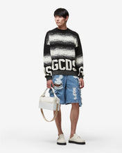 Carica l&#39;immagine nel visualizzatore di Gallery, Gcds Cotton Low Band Degradé Sweater : Men Knitwear Black | GCDS Spring/Summer 2023
