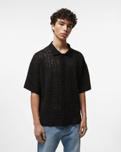 Load image into Gallery viewer, Gcds Monogram Macramè Shirt : Men Knitwear Black | GCDS Spring/Summer 2023
