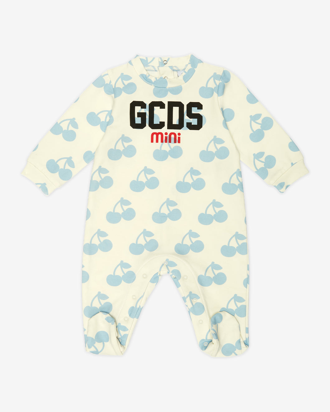 Baby Cherry Playsuit: Boy Playsuits and Gift Set Off White/Angel Blue | GCDS Spring/Summer 2023