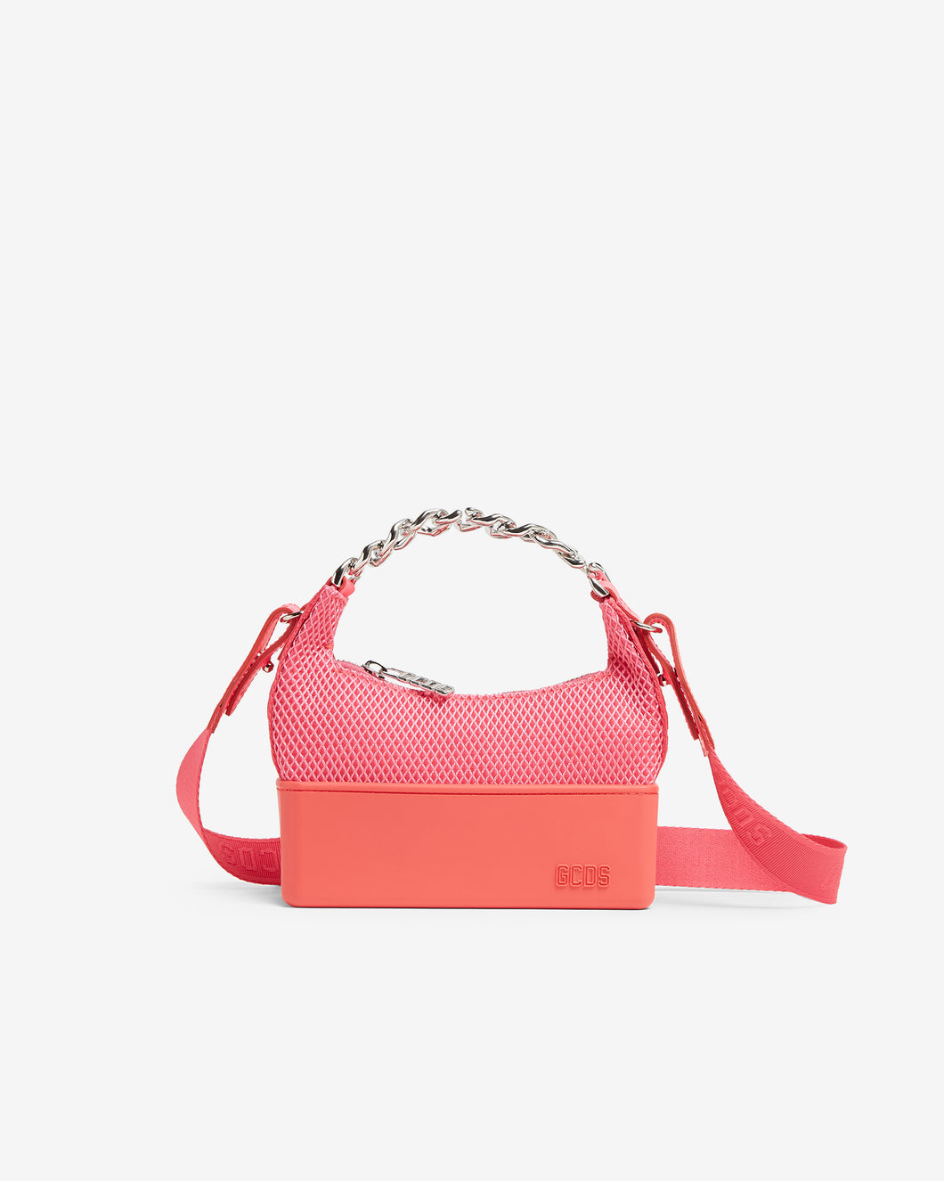 Matilda Mesh Small Bag : Women Bags Pink fluo | GCDS Spring/Summer 2023