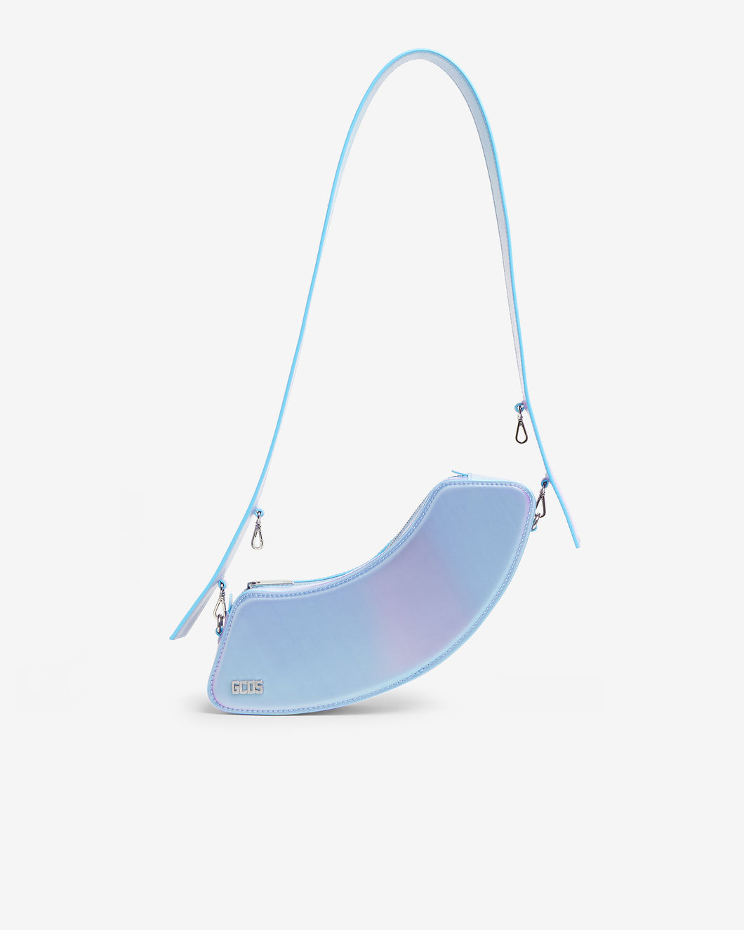 Comma Holographic Shoulder Bag : Unisex Bags Silver/Lilac | GCDS Spring/Summer 2023