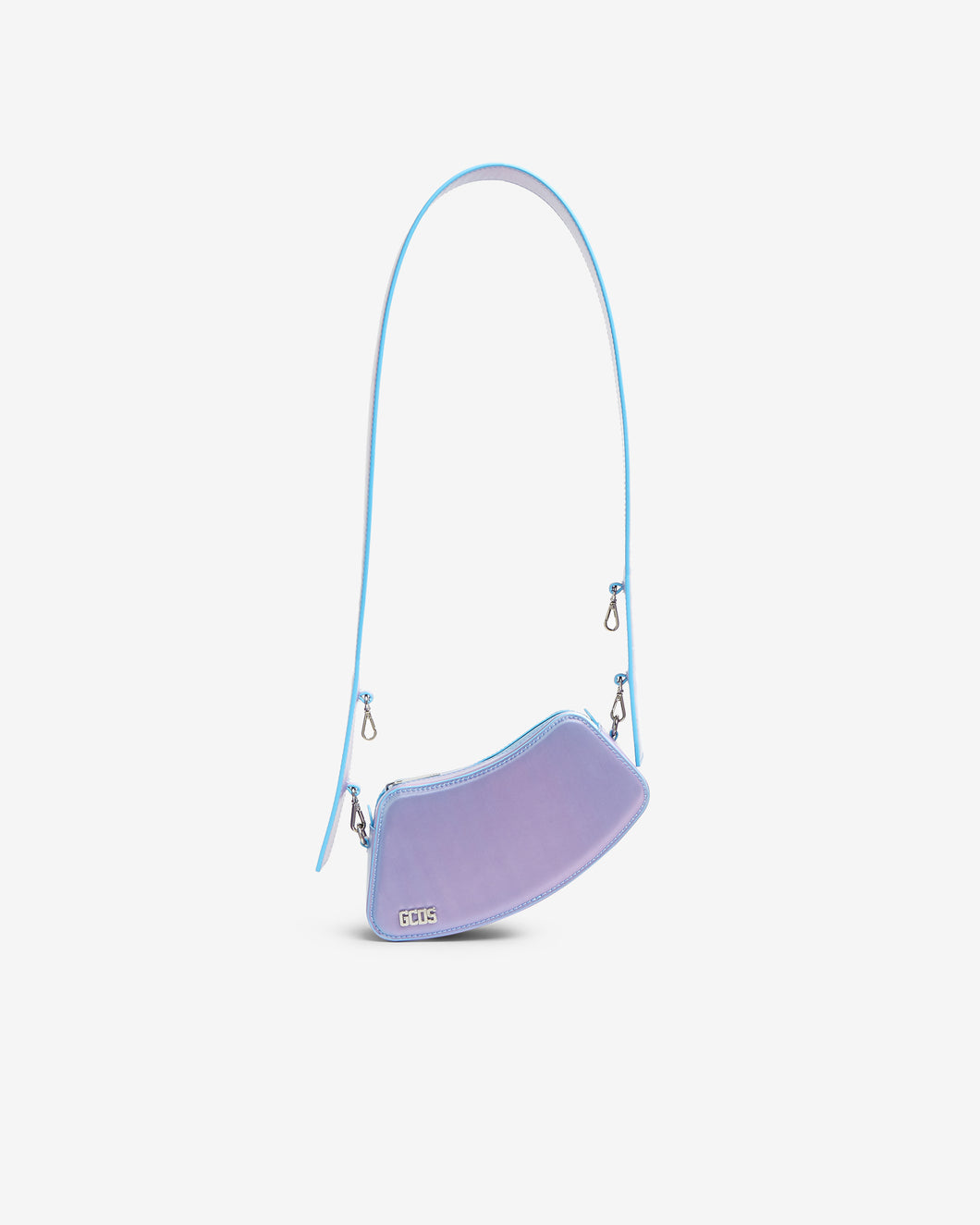 Comma Holographic Crossbody Bag : Unisex Bags Silver/Lilac | GCDS Spring/Summer 2023