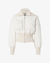 Load image into Gallery viewer, Gcds Canvas Monogram Cropped Bomber : Women Outerwear Off White | GCDS Spring/Summer 2023
