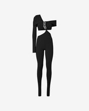 Carica l&#39;immagine nel visualizzatore di Gallery, Logo Chain Jumpsuit : Women Dress Black | GCDS Spring/Summer 2023
