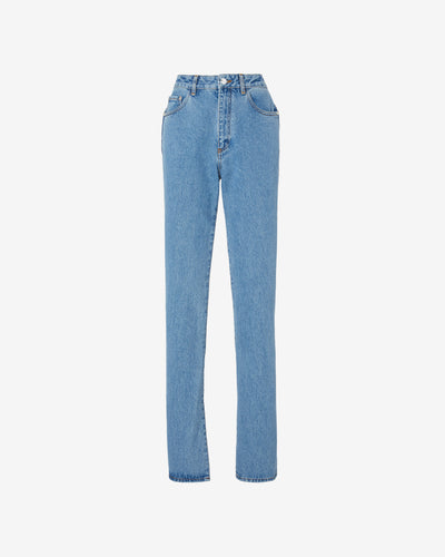 Bling Denim Trousers : Women Trousers New Light Blue | GCDS Spring/Summer 2023