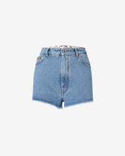 Load image into Gallery viewer, Gcds Bling Denim Shorts : Women Trousers New Light Blue | GCDS Spring/Summer 2023
