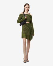 Carica l&#39;immagine nel visualizzatore di Gallery, Gcds Monogram Macramé Sweater : Women Knitwear Military Green | GCDS Spring/Summer 2023

