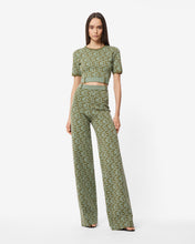 Load image into Gallery viewer, Matilda Gcds Monogram Trousers : Women Trousers Military Green | GCDS Spring/Summer 2023
