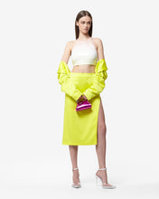 Load image into Gallery viewer, Bling Glossy Long Skirt : Women Skirts Yellow fluo | GCDS Spring/Summer 2023
