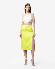 Load image into Gallery viewer, Bling Glossy Long Skirt : Women Skirts Yellow fluo | GCDS Spring/Summer 2023
