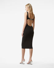 Carica l&#39;immagine nel visualizzatore di Gallery, Logo Chain Long Dress : Women Dress Black | GCDS Spring/Summer 2023
