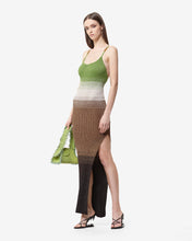 Load image into Gallery viewer, Lurex Degradé Tank Long Dress : Women Dress Military Green | GCDS Spring/Summer 2023
