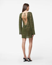 Carica l&#39;immagine nel visualizzatore di Gallery, Gcds Monogram Macramé Dress : Women Dress Military Green | GCDS Spring/Summer 2023
