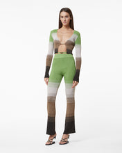Load image into Gallery viewer, Lurex Degradé Knit Trousers : Women Trousers Military Green | GCDS Spring/Summer 2023
