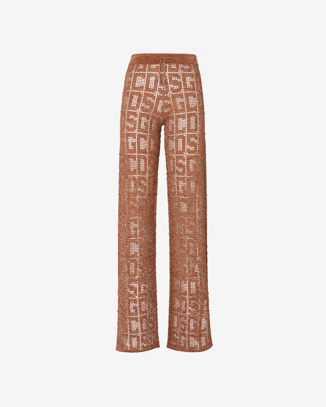 Gcds Monogram Macramé Trousers : Women Trousers Orange | GCDS Spring/Summer 2023