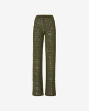 Load image into Gallery viewer, Gcds Monogram Macramé Trousers : Women Trousers Military Green | GCDS Spring/Summer 2023
