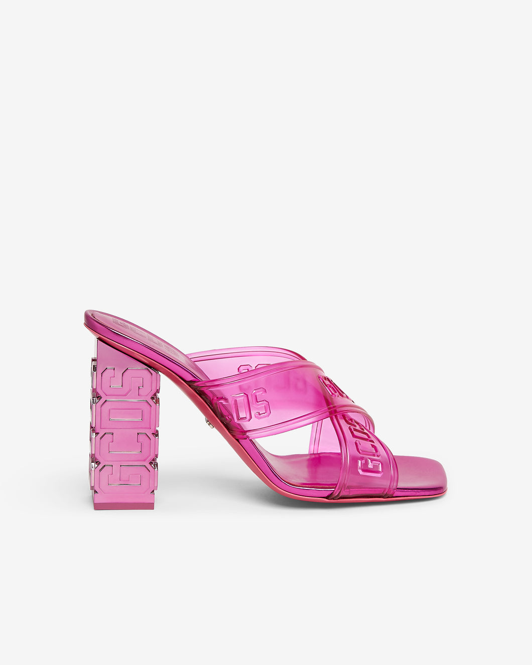 Transpallic Criss-Cross High Sandal : Women Shoes Fuchsia | GCDS Spring/Summer 2023