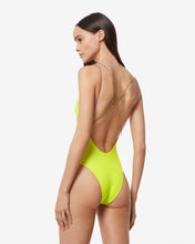 Carica l&#39;immagine nel visualizzatore di Gallery, Bling Swimsuit : Women Swimwear Lime | GCDS Spring/Summer 2023
