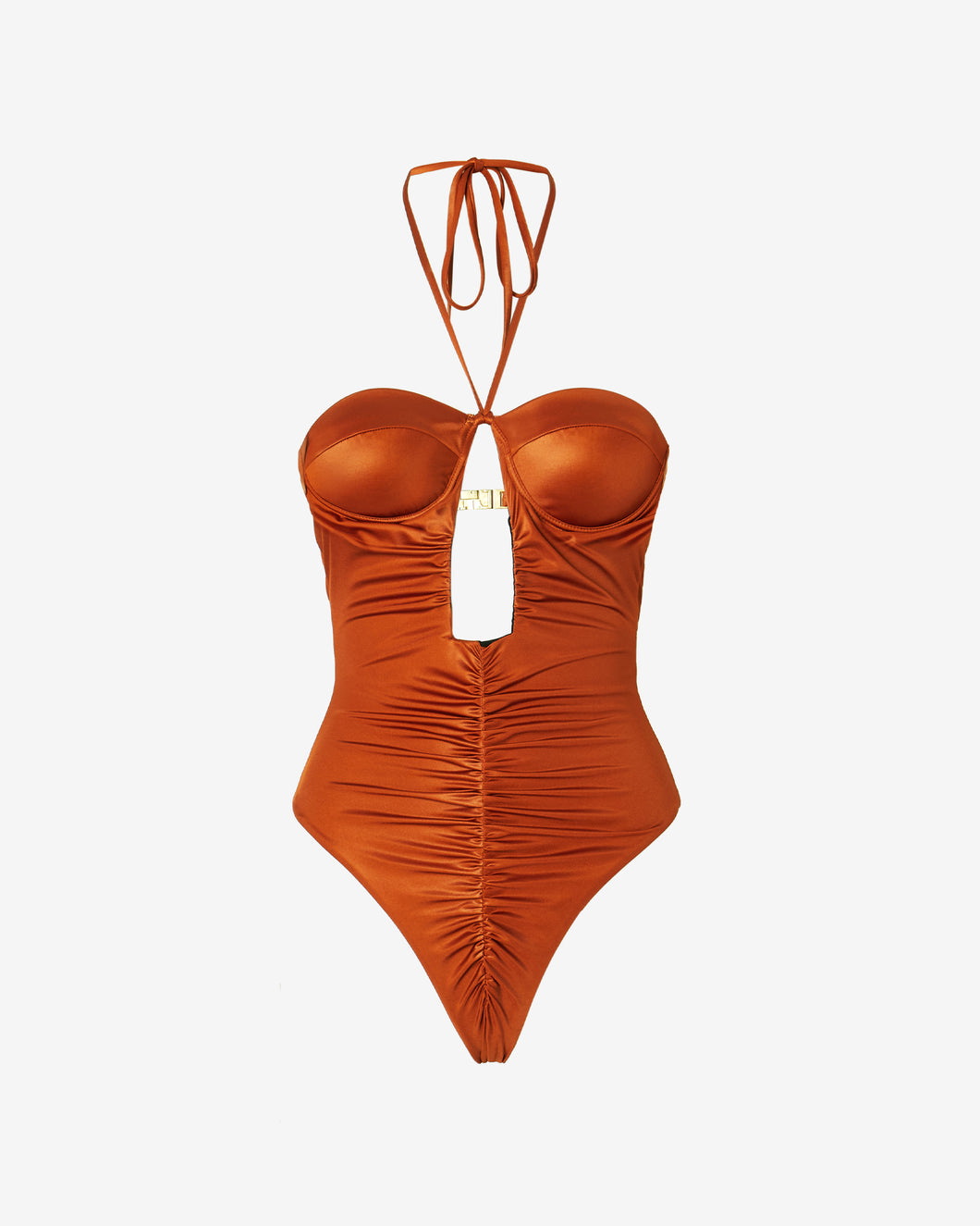 Logo Chain Swimsuit : Women Swimwear Orange | GCDS Spring/Summer 2023