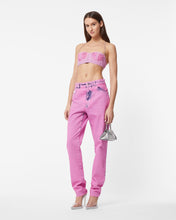 Load image into Gallery viewer, Ribbed Denim Bra : Women Tops Pink | GCDS Spring/Summer 2023
